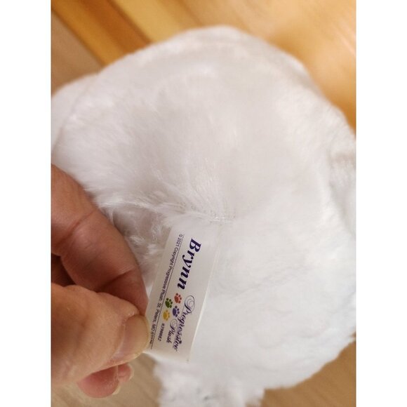 Braham Progressive Plush Bunny Rabbit White With Blue Ears Soft 10" - Picture 5 of 15